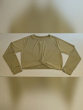 Real Essentials twist front shirt, large